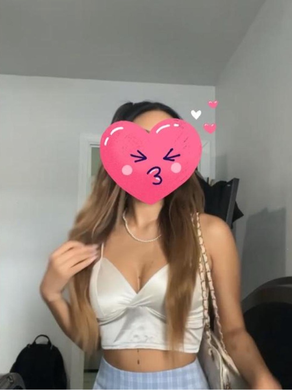 White satin cropped top